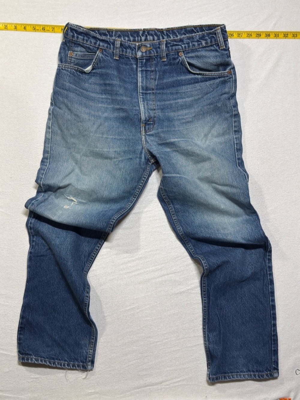 Levi's 519 1970s Straight Leg Jeans Blue Waist 38